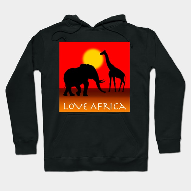 Love Africa Hoodie by davidroland